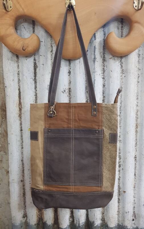 American Darling Tote Bag - Leather & Canvas - Roundyard